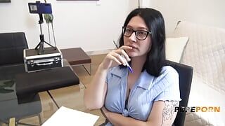 Busty Spanish Babe Merakipacense Seduces an Older Candidate to Porn Performer at His Casting!