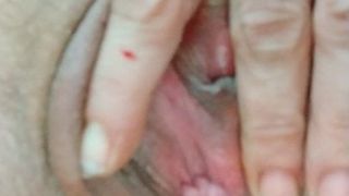 stroking and enjoying my lovely   pussy