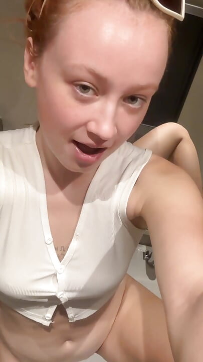 Peeing in Sink in Shop’s Toilet! Risky Public Toilet Pissing