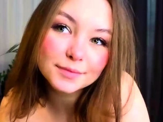 Small titted brunette teen fingering on the bed