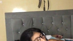 Naughty goddaughter enters my godfathers’ bedroom and starts touching her body in her sexy lingerie.