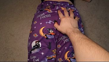Girl in pajamas gets fucked on Halloween night