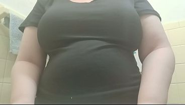 Taking off my bra and showing off my Big Natural Tits 38DD